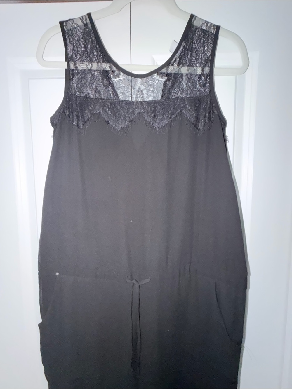 Bar III Black Lace Yoke Chemise
